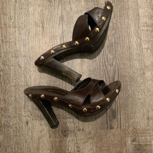 Yes Saint Laurent studded platforms sandals